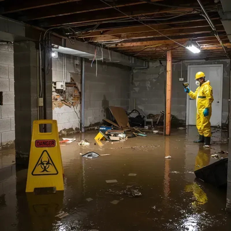 Flooded Basement Electrical Hazard in Garrard County, KY Property