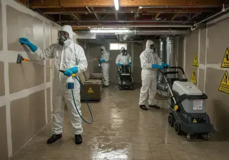 Basement Moisture Removal and Structural Drying process in Garrard County, KY